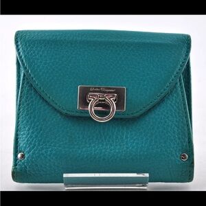 Salvatore Ferragamo Teal Leather Women's wallet